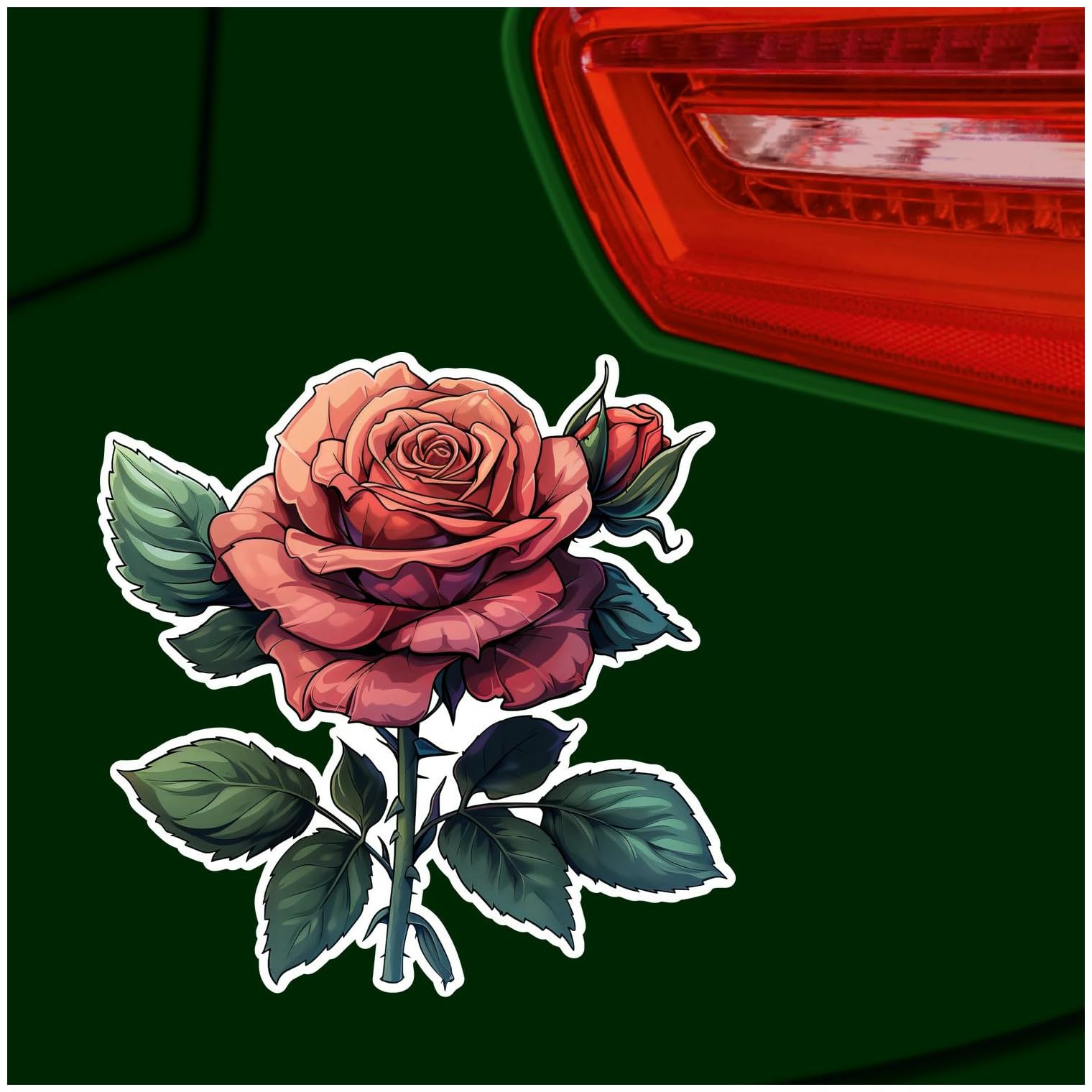 rose aufkleber fahrrad Samunshi® Rote als Blumen Decal Sticker für Mofa oder Auto Sticker Blumen Fahrrad Mtb Pflanzen Mountainbike Rennrad Aufkleber Auto Blumen 29x30cm Auto & Motorrad BSA Sweet Protection Sweet Clockwork Color:Yellow A