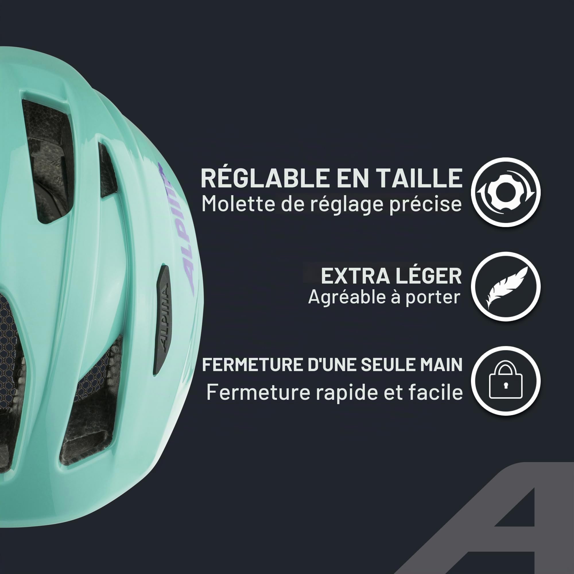 ALPINA PICO Flash Helm 2024 Turquoise Gloss