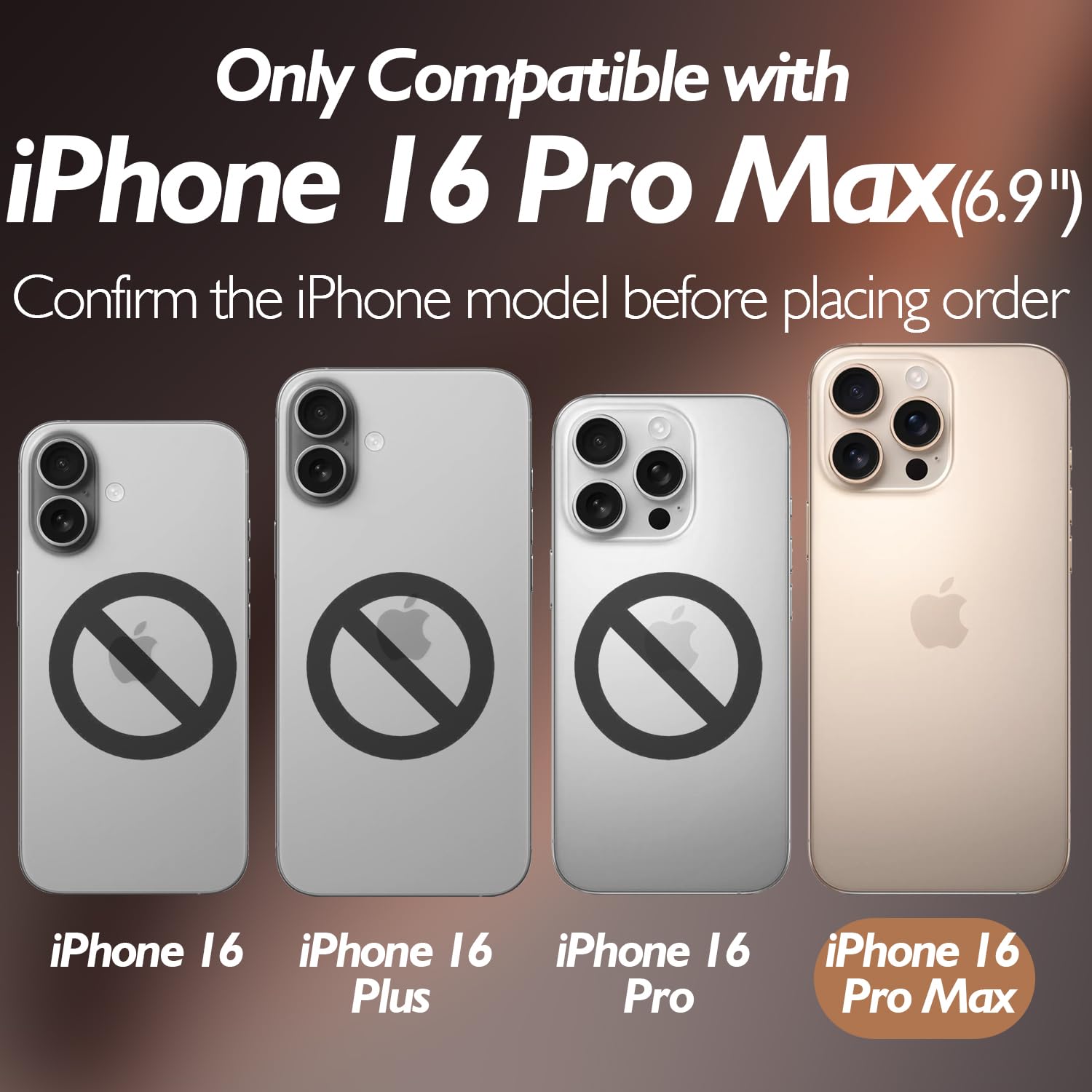 Osłona ekranu z przodu i z tyłu, iPhone 16 Pro Max, szkło hartowane z przodu i z tyłu, przejrzystość HD, kompatybilna z iPhone 16 Pro Max (17.5 cm)