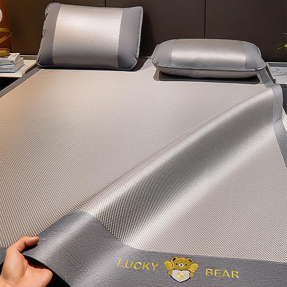Summer Sleeping Mat, Bamboo Foldable Cooling Mat For Bed Multicolor Multiple Sizes(Grey,90 * 200cm)