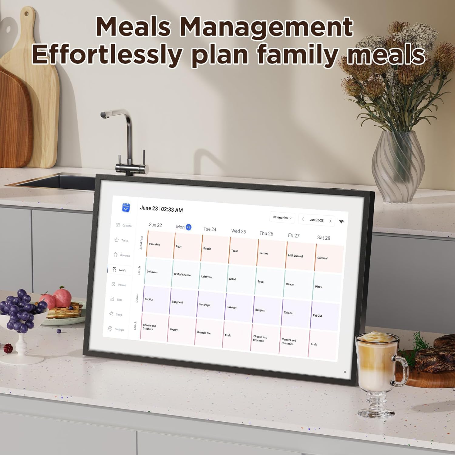 10.1 Cali Smart Digital Calendar, HD Touch Ecreen Planner, Home Interactive Electron Calender, Planner Cage for Family Office