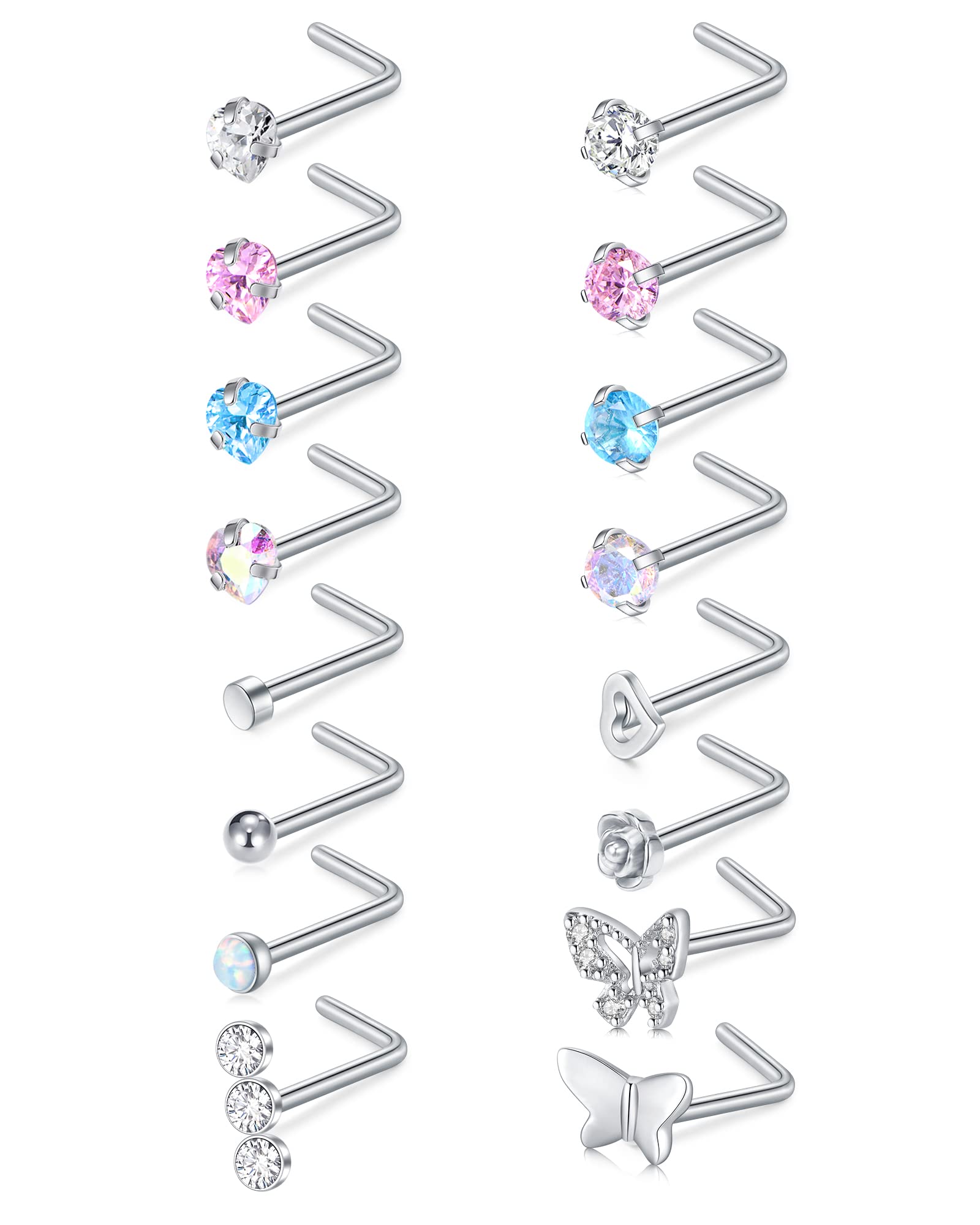 20G Piercing Naso Trasparente - In Plastica Flessibile, Per Lavoro O MRI - Foto 10