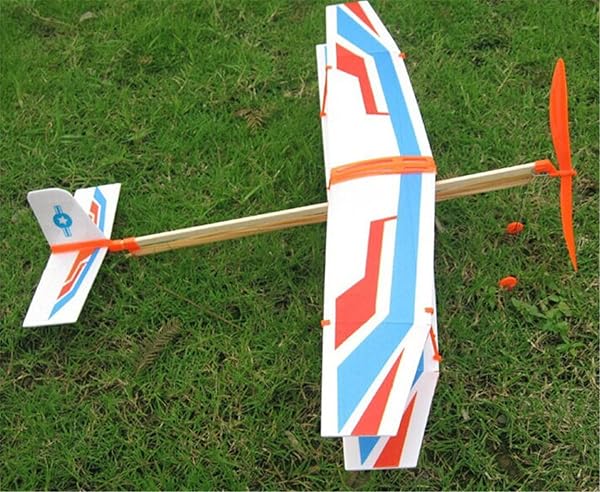 Rubber Band Elastic Powered Flying Glider Plane Airplane Model DIY Toy for Fashion in Practical - 4