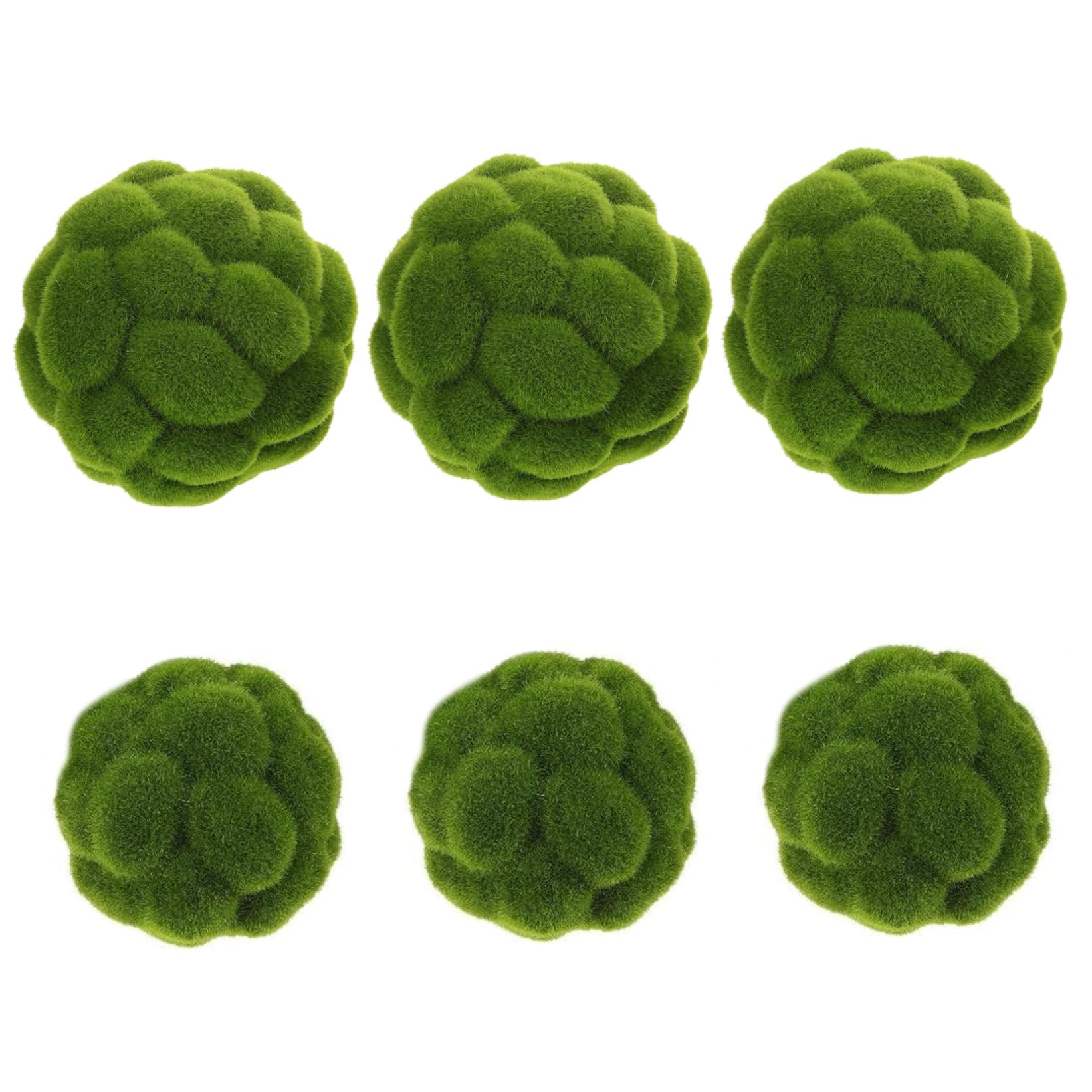 Boule de mousse verte topiaire de plante simulée haute densité pour vase