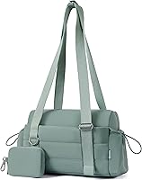 Vista 15 de ROULENS Bolsa pequeña de gimnasio para mujer, juego de 2 mini bolsas de gimnasio con compartimento húmedo y billetera para monedas, bolsa de Rosa