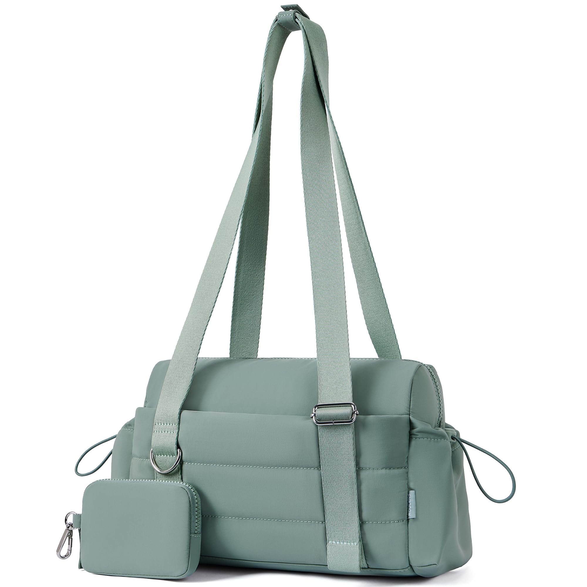 ROULENS Small Gym Bag for Women 2 Set Mini Gym Duffle Bag with Wet Compartment and Coin Wallet, Gym Tote Bag for Workout/Sport/Travel