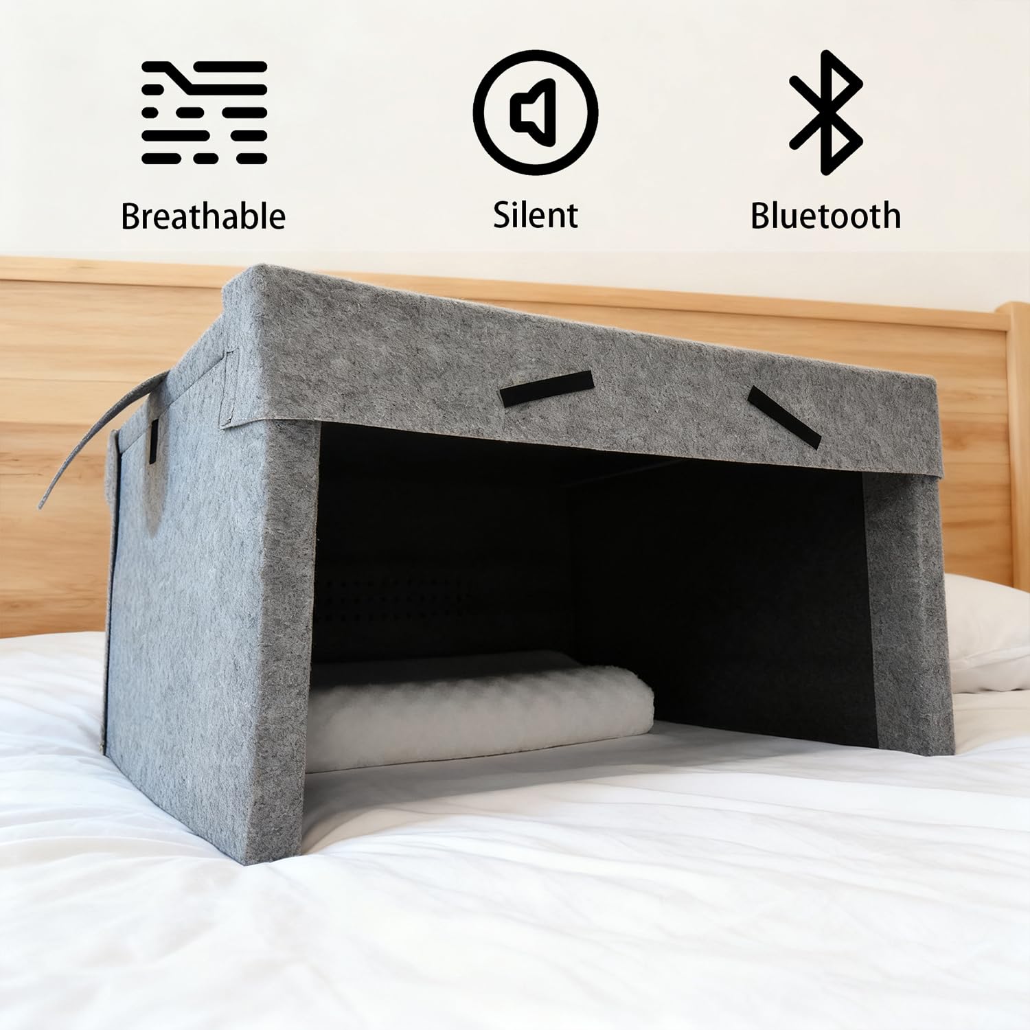 Tenda per dormire insonorizzata, in cotone isolante spesso 40 mm per ridurre la luce e il rumore, cabina ideale per dormire in sicurezza e alleviare lo stress, portatile e confortevole