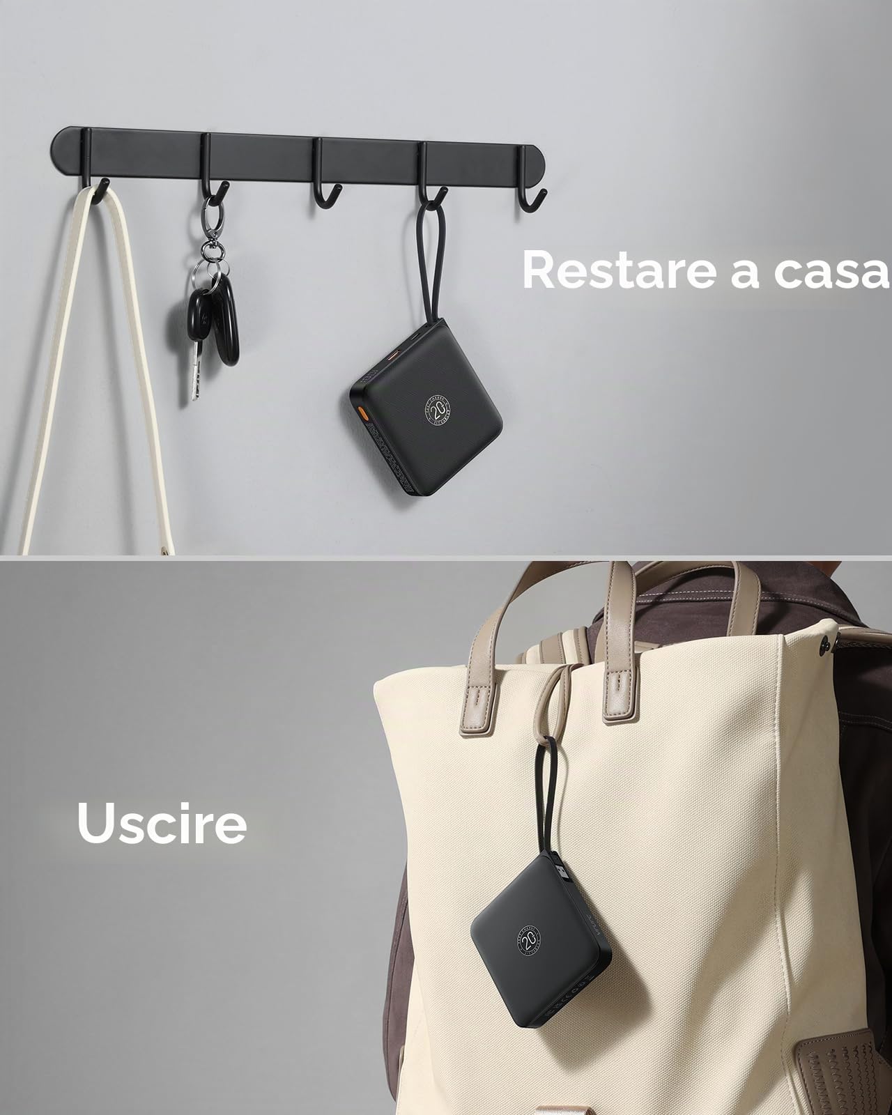 VRURC Power Bank con cavo di ricarica rapida USB C Power Bank