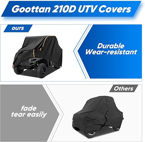 Miniatura 3 de Funda UTV, 210 D resistente al aire libre, almacenamiento al aire libre, impermeable, para Can Am Defender, Polaris, Ranger, Commander, Rhino