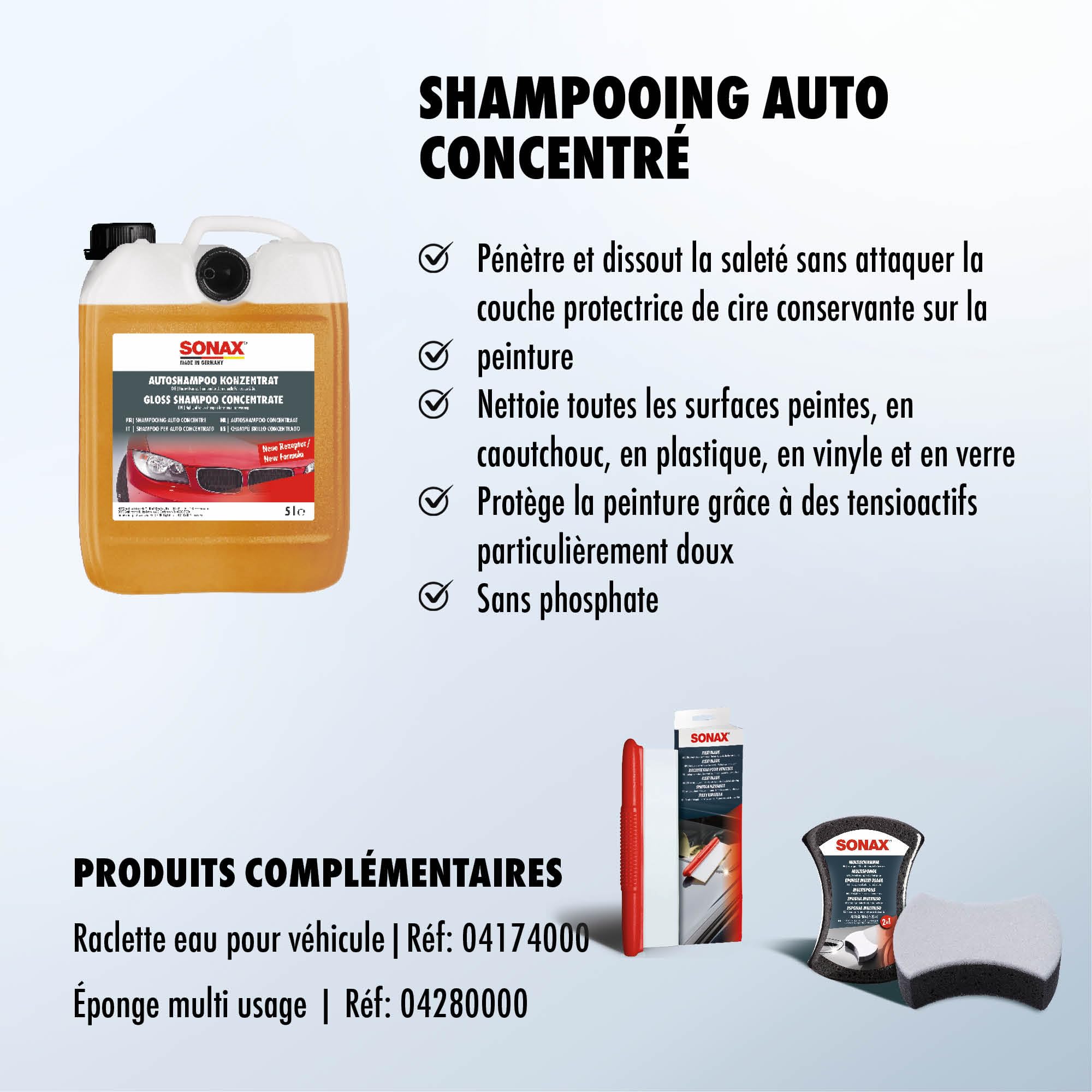 SONAX Shampoing Auto concentré (5 litres)
