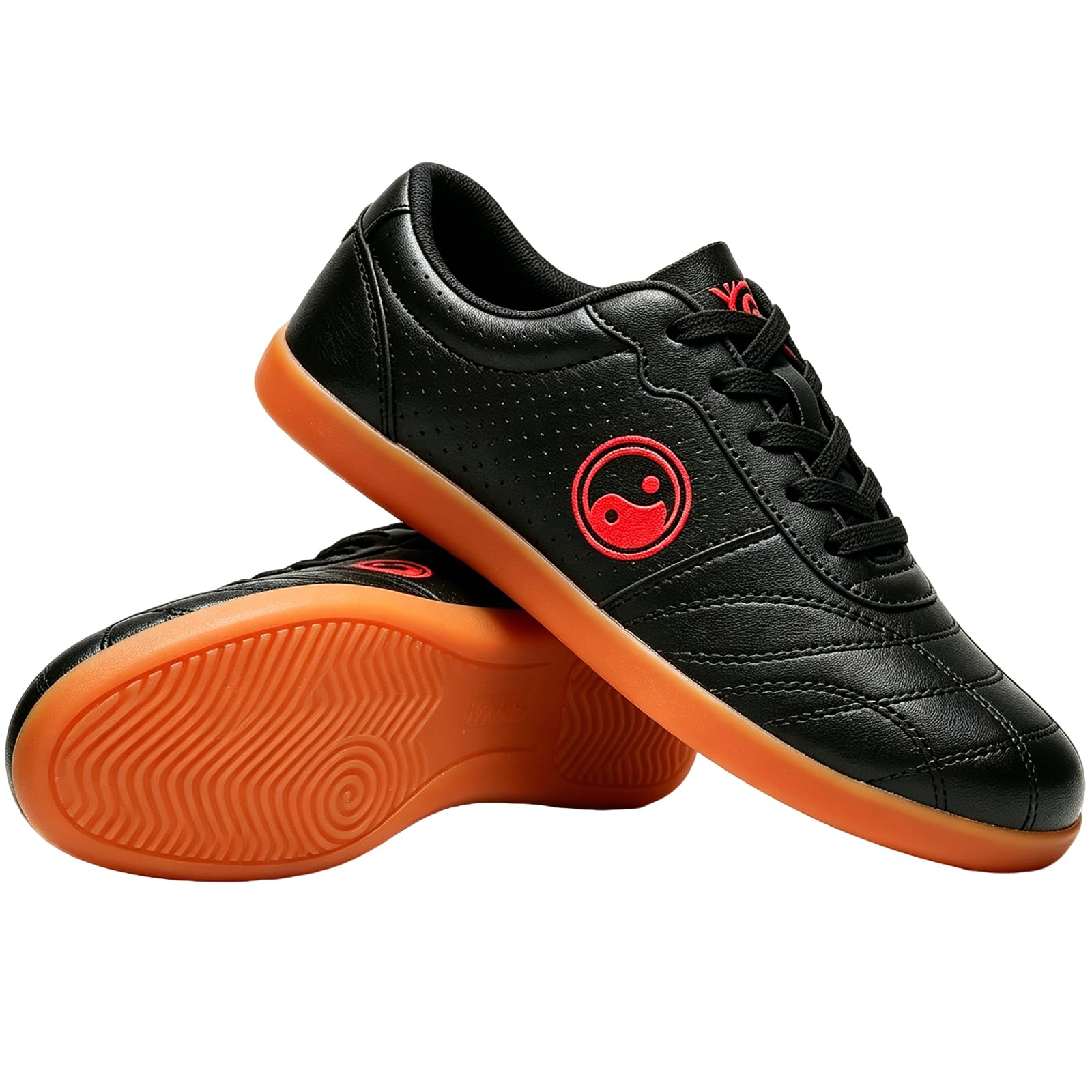 Chaussures de Tai Chi Hommes Femmes,Chaussures de Boxe Arts Martiaux,Pantoufles de Style Chinois Kung Fu Semelle en Caoutchouc,Mode Pantoufles de Sport D(Size:36/230mm,Color:Noir été Creux)