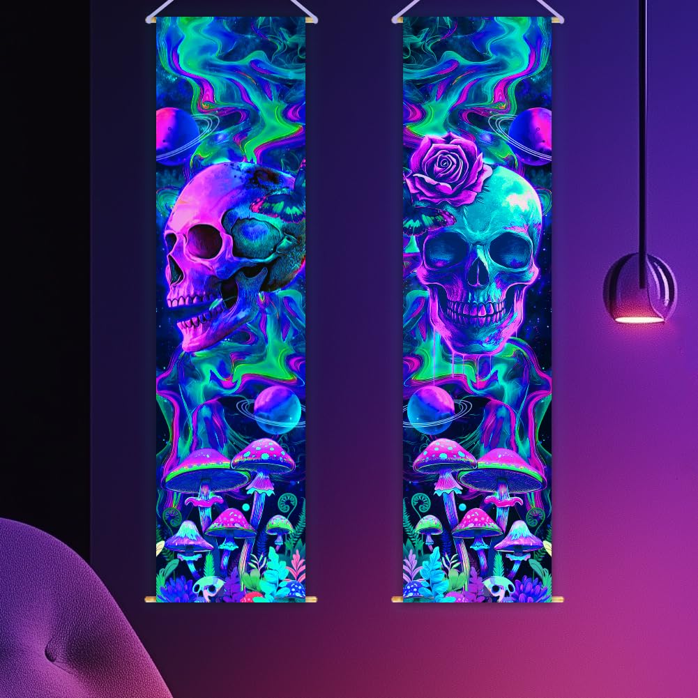 Tapisserie murale réactive aux UV : cadeau idéal lot de 2 décos originales ado et adulte