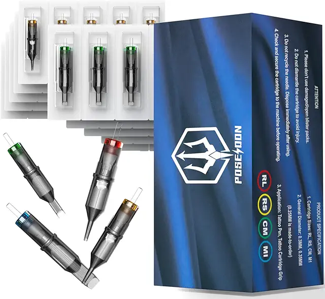 Poseidon Tattoo Cartridge Needles 50Pcs Mixed Sizes