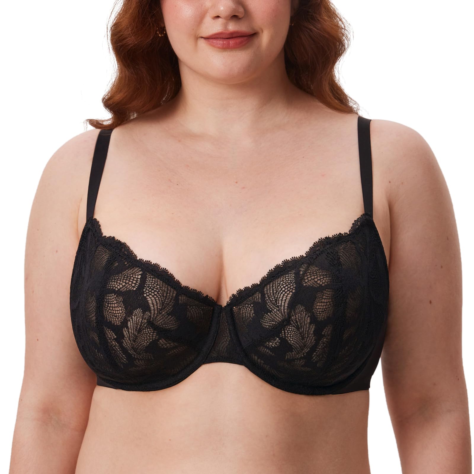 DELIMIRA Women's Balconette Bra Plus Size