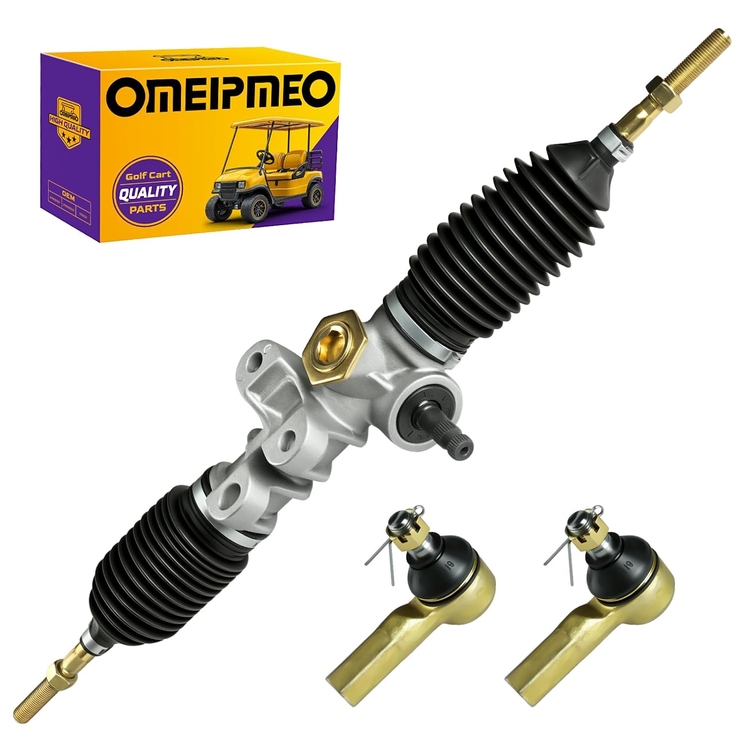 EZGO RXV Steering Gear Box Assembly, Golf Cart Steering Rack Fits EZGO RXV 2008-UP Gas and Electric Models, EZGO Steering Rack Golf Cart Steering Gear Box Assembly Replaces OEM# 601500 618329