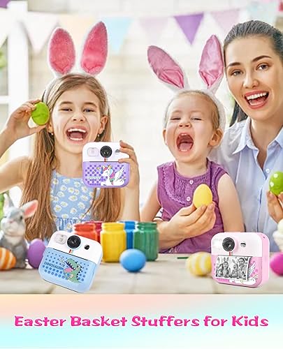 Miniatura 2 de Cámara de impresión instantánea para niños, cámara digital mejorada para niños de 3 a 12 años, grabadora de video HD 1080P con tarjeta SD de 32 GB,