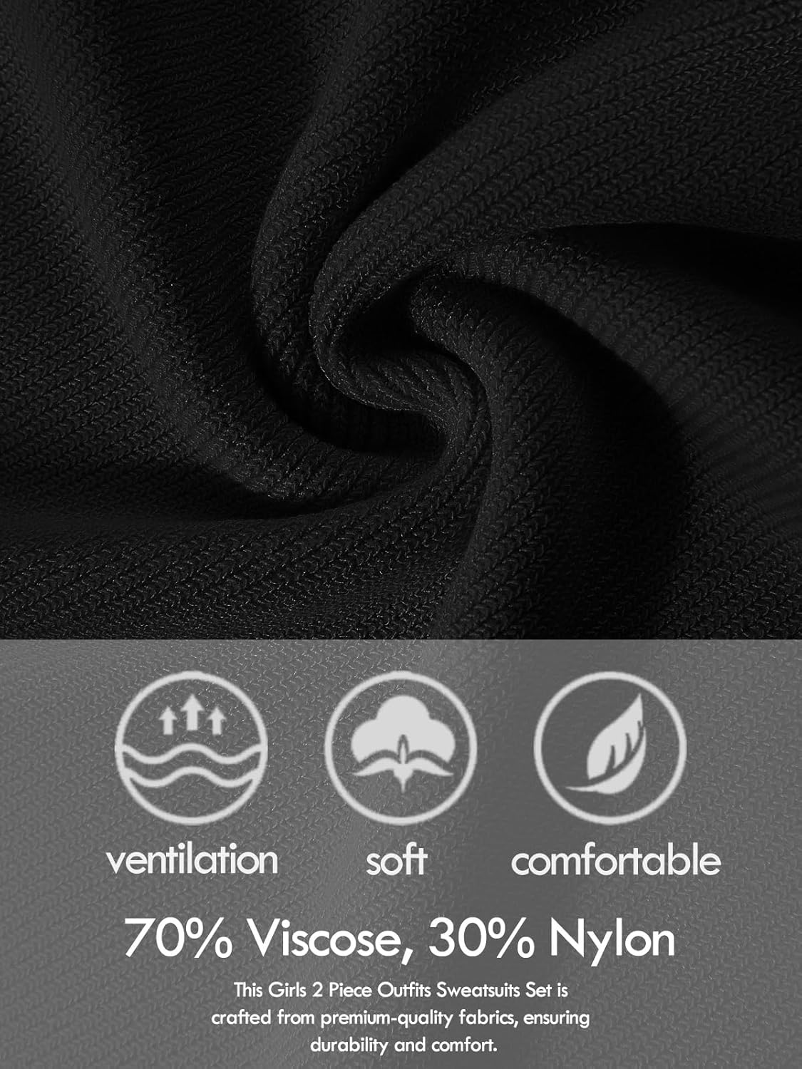 Haloumoning Girls 2 Piece Outfits Kids Long Sleeve Crewneck Sweater Drawstring Wide Leg Long Pants Sweatsuits Sets 5-14T - Image 6