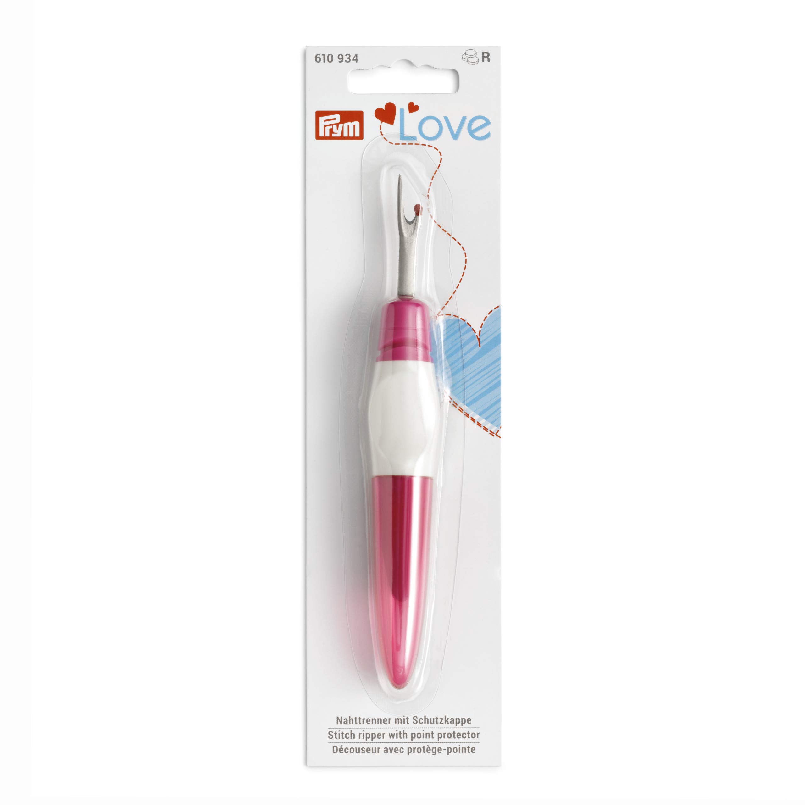 Prym Pink - Love (13.5Cm) Ergonomic Stitch Ripper - 1 Count