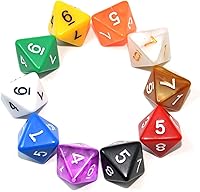 Vista 13 de SmartDealsPro Paquete de 10 dados poliédricos multicolor D4 D6 D8 D10 D12 para juegos de mesa Dungeons and Dragons DND RPG MTG (doble color, D4)