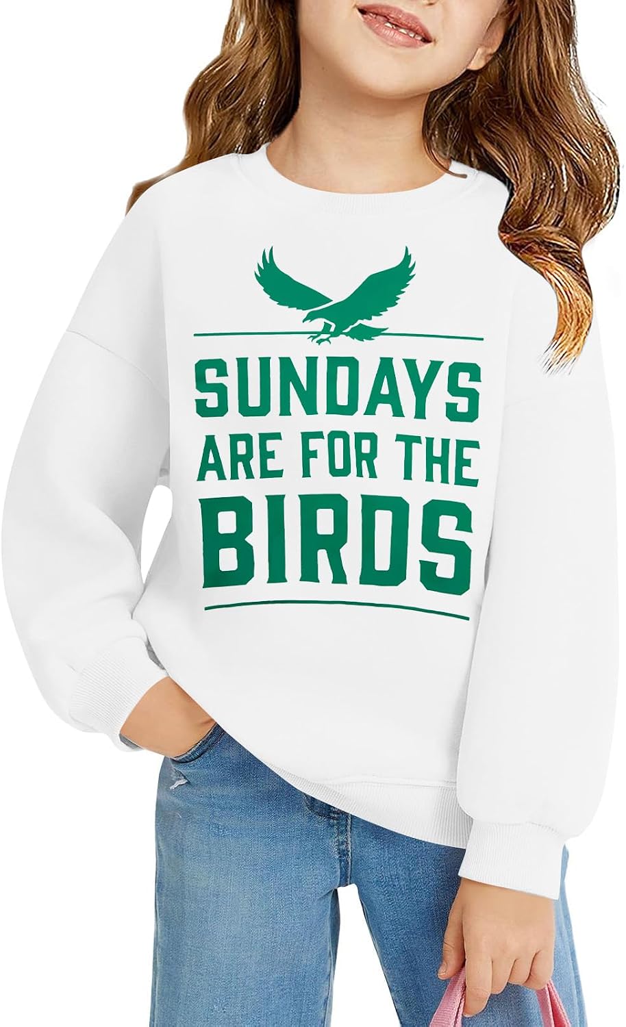 Boys Girls Football Sweatshirt Vintage Bird Graphic Pullover Tops 5-14Y | Boys Girls Football Sweatshirt Kids Vintage Graphic Crewneck Hoodie Youth Game Day Pullover Shirts Long Sleeve Top