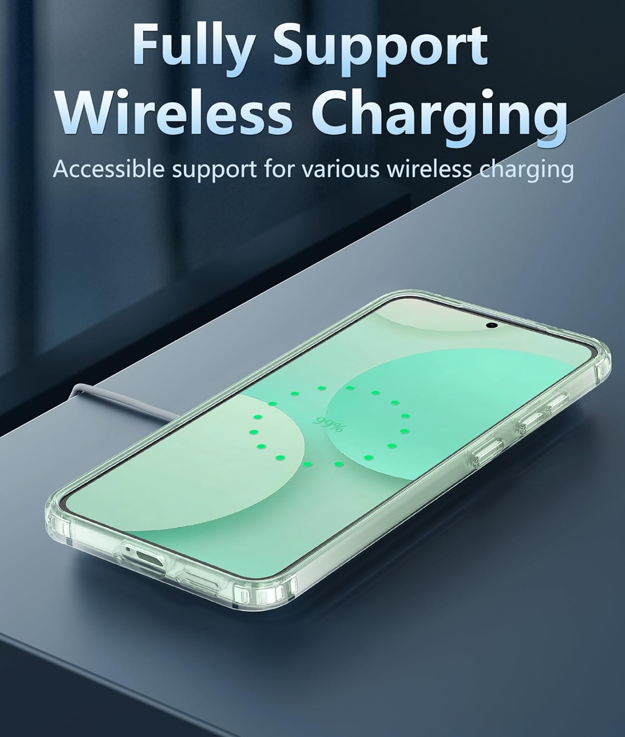 FNTCASE for Samsung Galaxy S25 Case: Galaxy S24 Case Military Grade Drop Protection Anti Yellowing Cell Phone Cover - Rugged Protective Transparent Cases (Clear) - Image 5