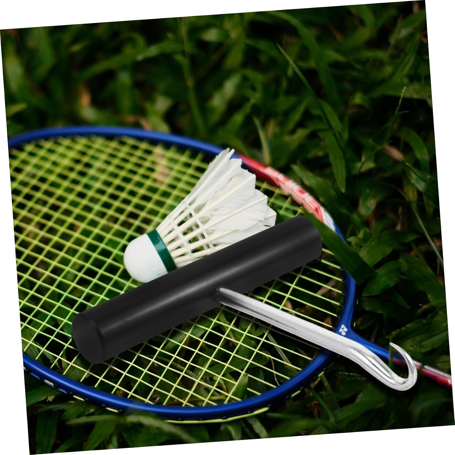 Yardwe Badminton Racket Stringing Machine Tools Racket Line Puller Hook Tennis String Assistance Racquet Stringing Accessories Cable Threading Tool String Puller for Professional Amateur