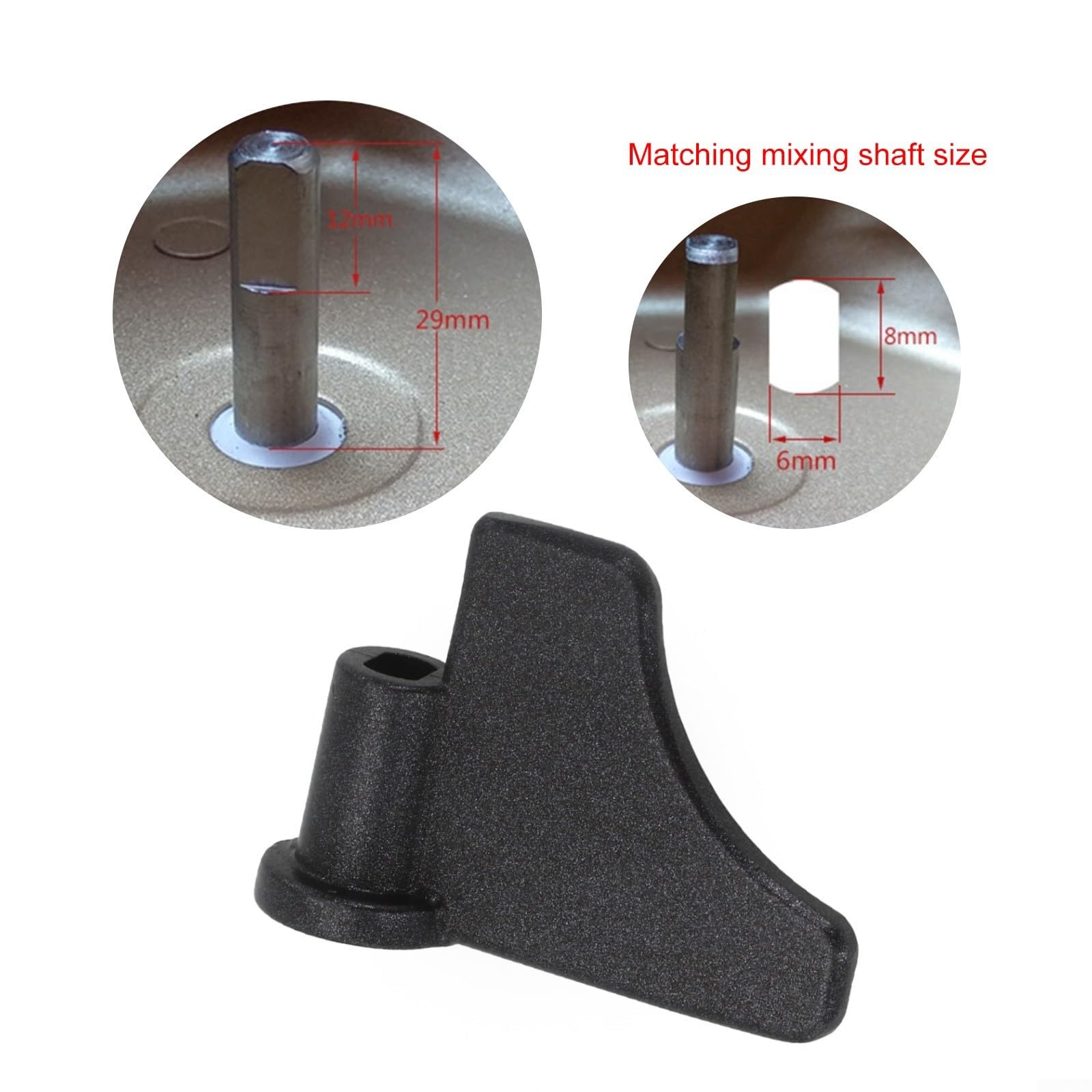 Máquina de pan, cuchilla de amasado, pieza de repuesto de paleta de mezcla, gancho de masa de aleación de aluminio para hornear en casa, accesorio de electrodomésticos de cocina (negro)