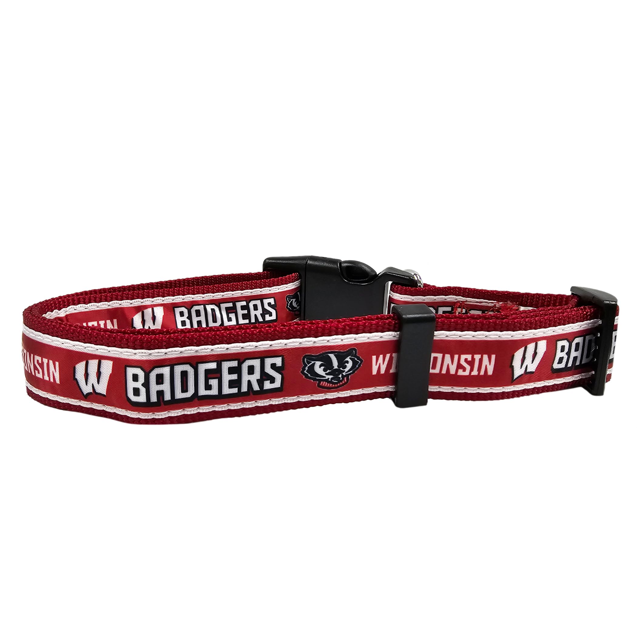 Pets First Collegiate PET Halsband Wisconsin Badgers Hundehalsband, Größe L, Farbe des besten Sportteams für Hunde und Katzen Ein glänzendes und farbenfrohes Hunde- und Katzenhalsband, lizenziert von