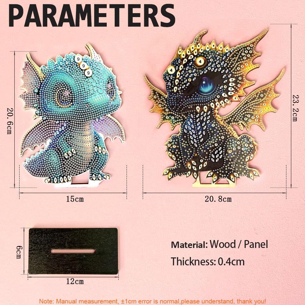 Diamant Malerei Drache - 5D DIY Kristallmalerei Set Mit Anhänger