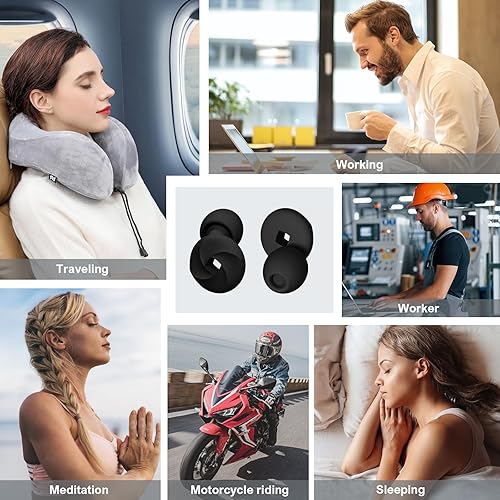 Miniatura 4 de Tapones para los oídos para dormir, tapones para los oídos con cancelación de ruido para el trabajo, sensibilidad al ruido, enfoque y reducción de