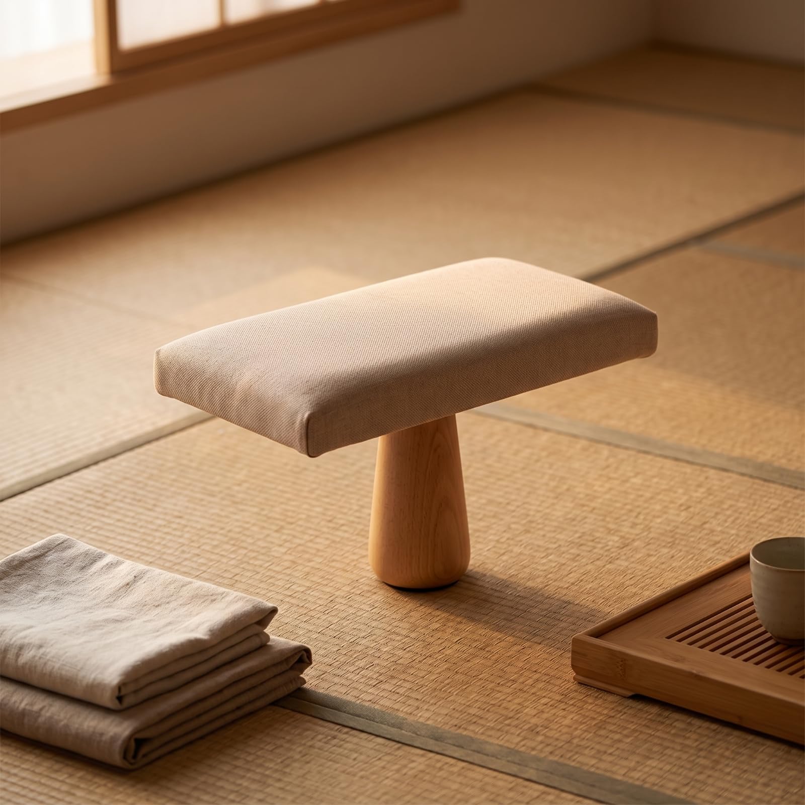 MERIGLARE Banco Meditación con Cojín Cómodo | Acolchado, Ergonómico, Banco meditación, para Casa, Té, S