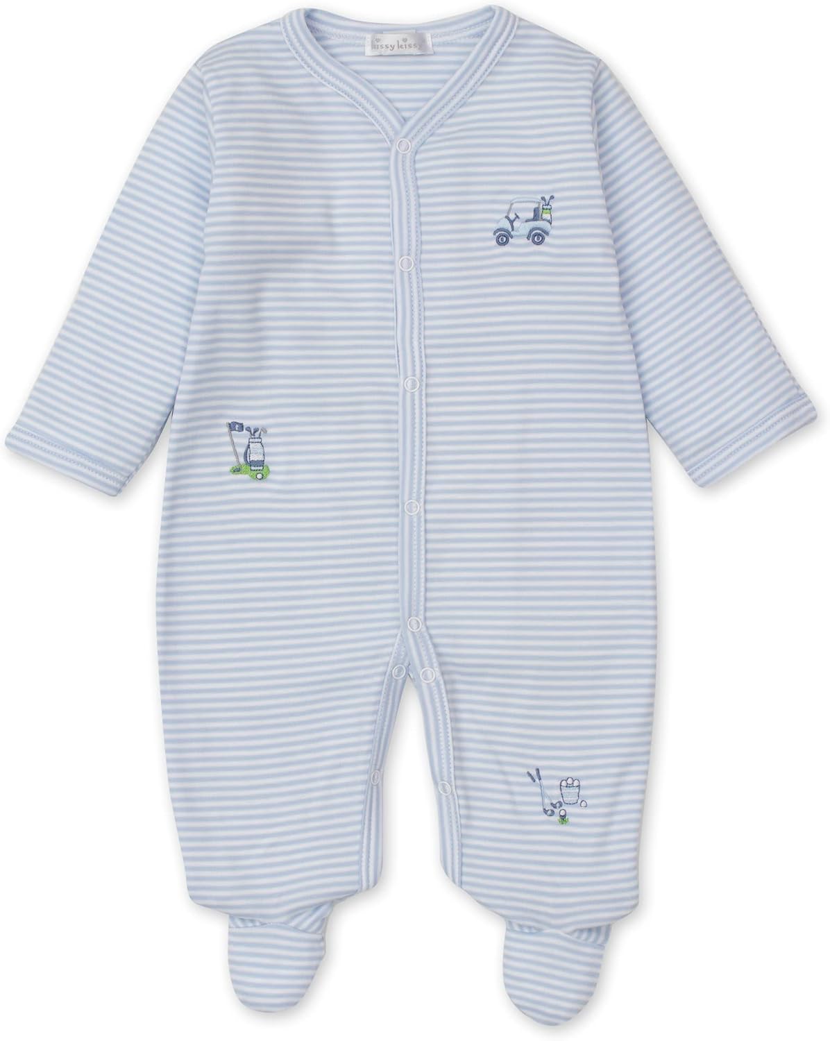 Kissy Kissy Baby-Boys Infant Hole In One Stripe Footie