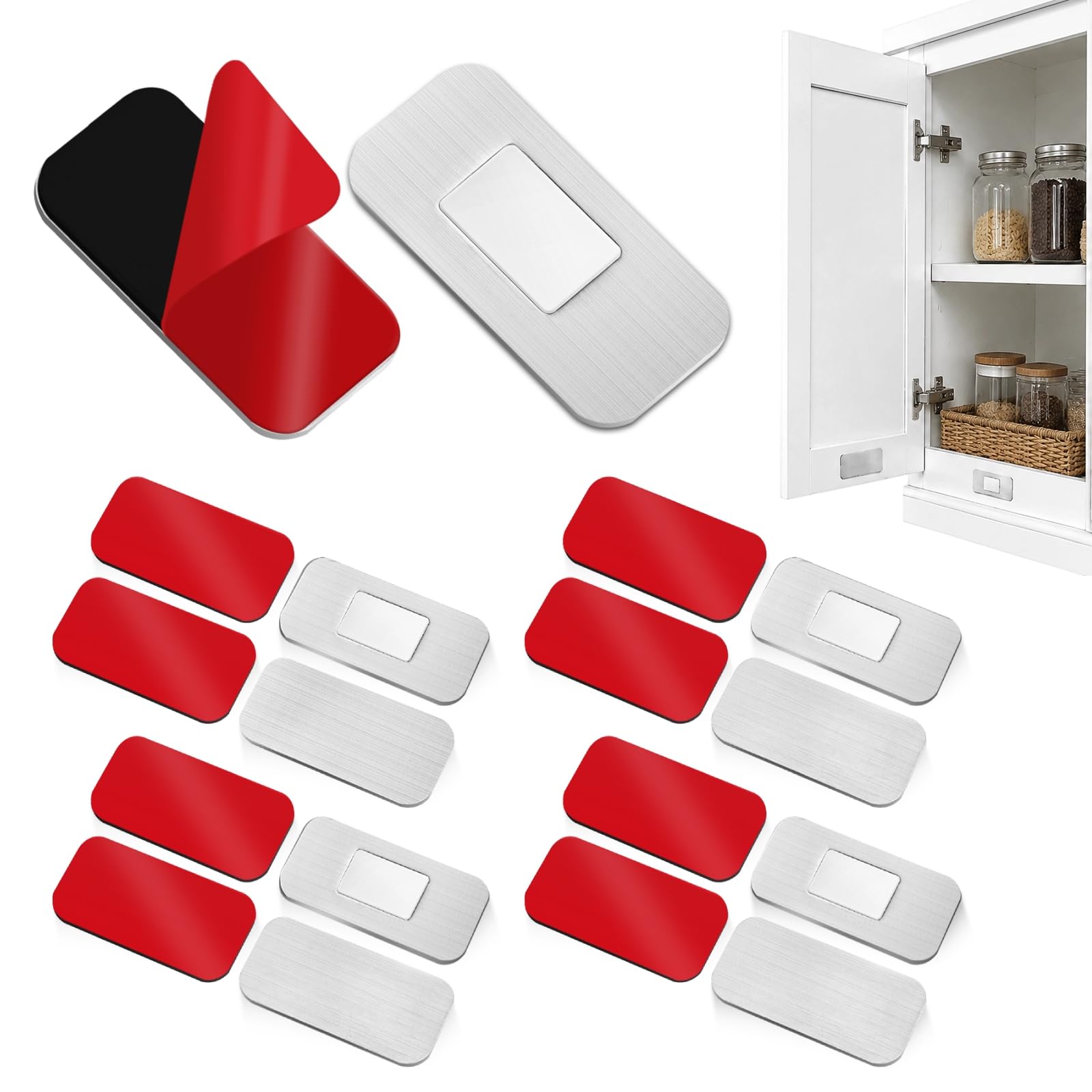 elzle Ultra-Thin Magnetic Door Catch, 5 Pack Adhesive Door Magnets
