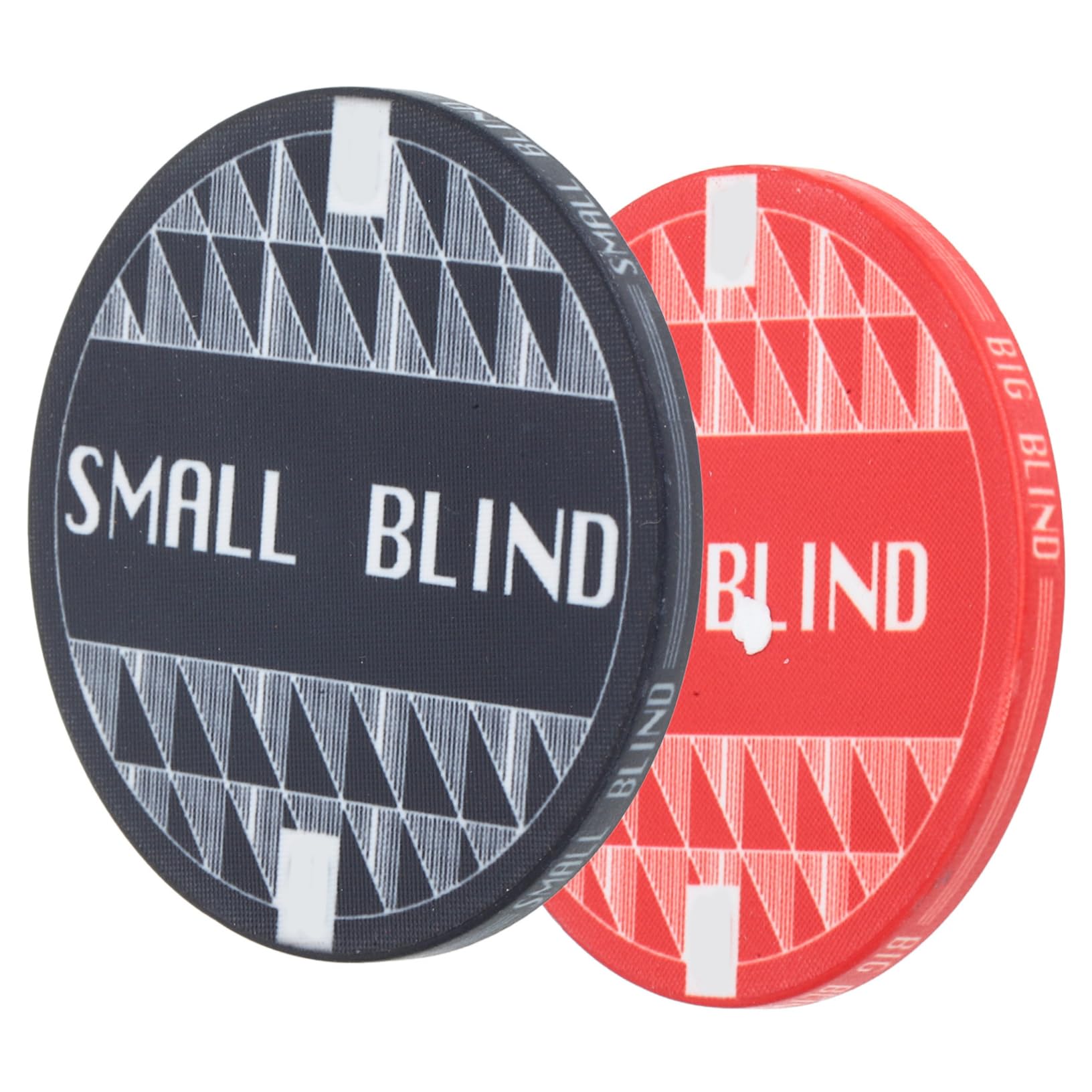 BESTonZON 2pcs Poker Blind Tokens Ceramic Poker Chip Markers Card Guards Blind Betting Chips Dealer Button Accessories