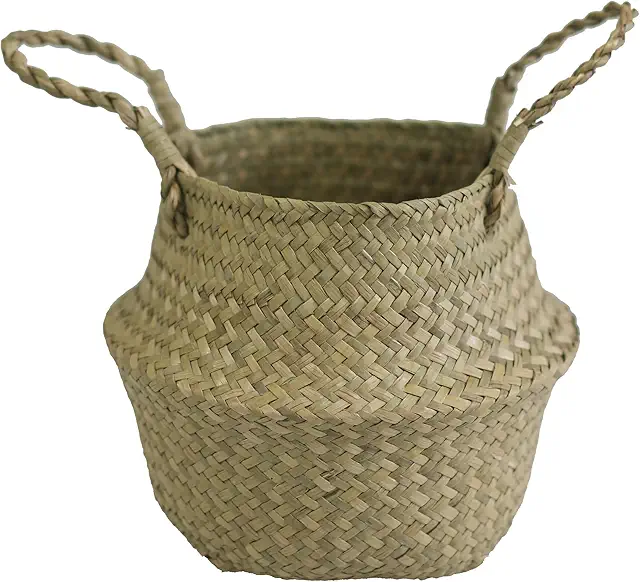 VerdantCharm Bamboo Basket - Handwoven Storage for Home Decor