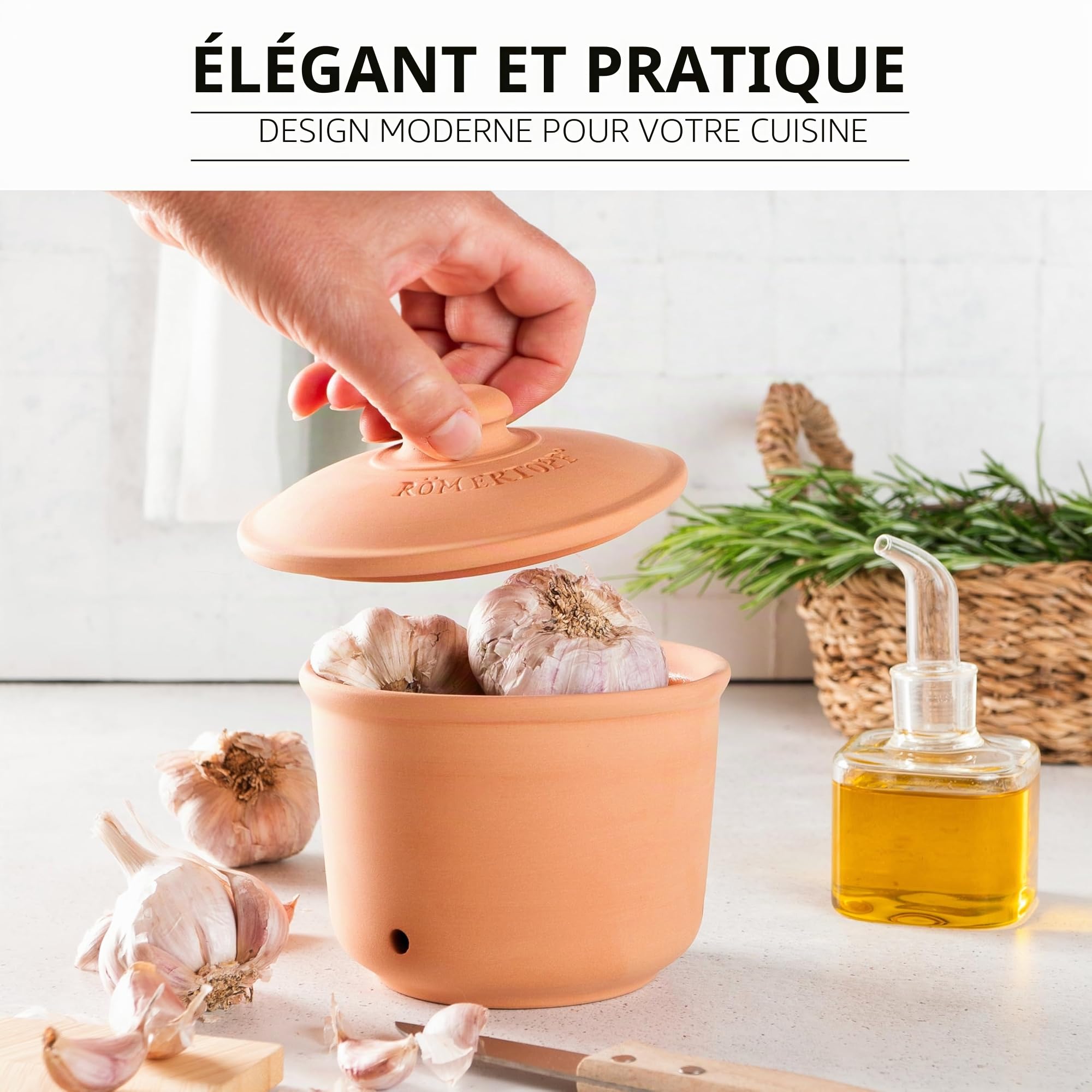 Römertopf 414 05 ail Pot de Rangement Peut contenir 200 g