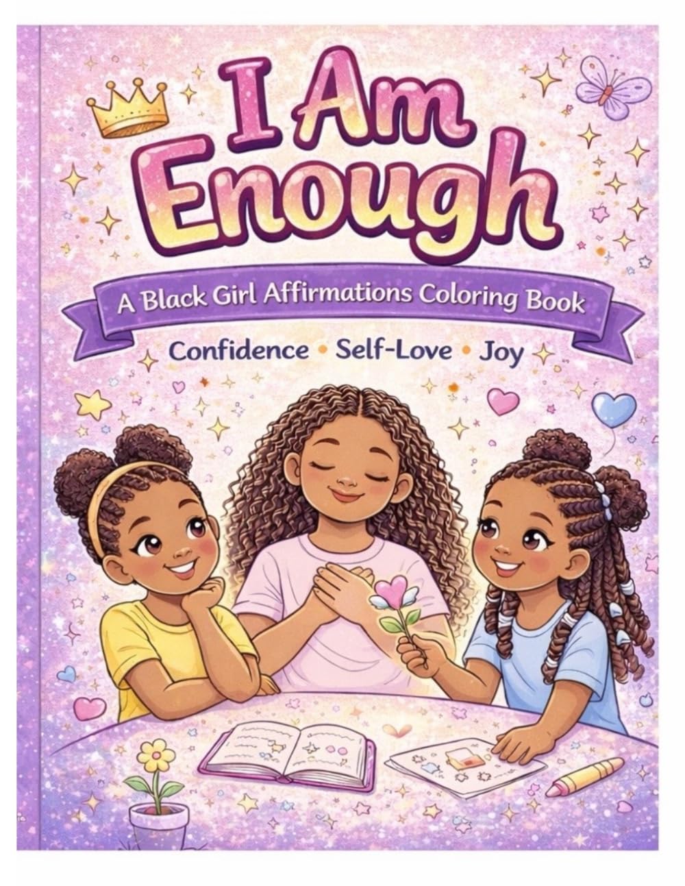I Am Enough: A Black Girl Affirmations Coloring Book for Confidence, Self-Love, and Empowerment (Melanin Magic Series)