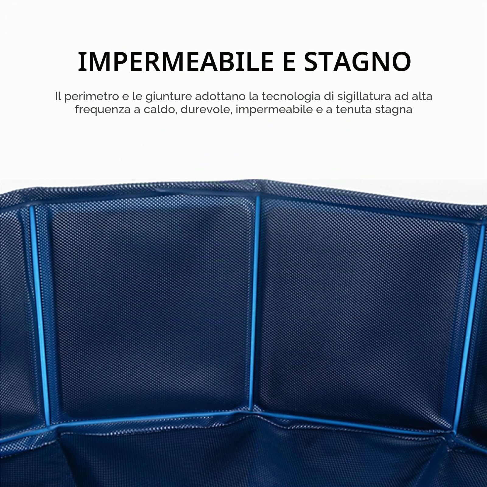 Jsdoin - Piscina pieghevole per cani, piscina portatile per cani, vasca da bagno per animali domestici e bambini, piscina antiscivolo in PVC per bambini, vasca da bagno per cani e gatti per giardino