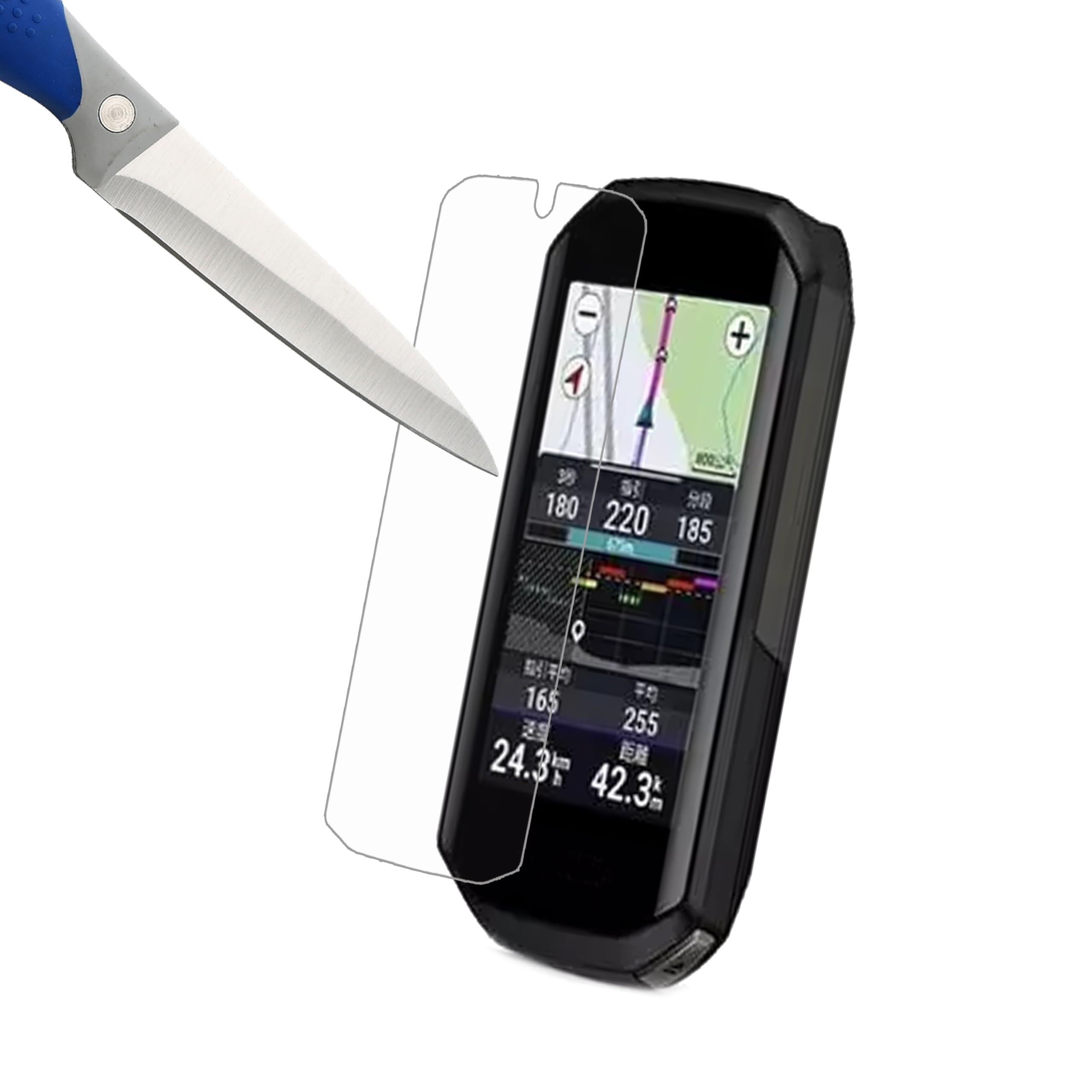 Mr.Shield 3 Sztuki Hartowane Szkło Ochraniacz Ekranu do Garmin Edge 1050 | Odporny na Zarysowania HD Przejaśniać Hartowane szkło 9H