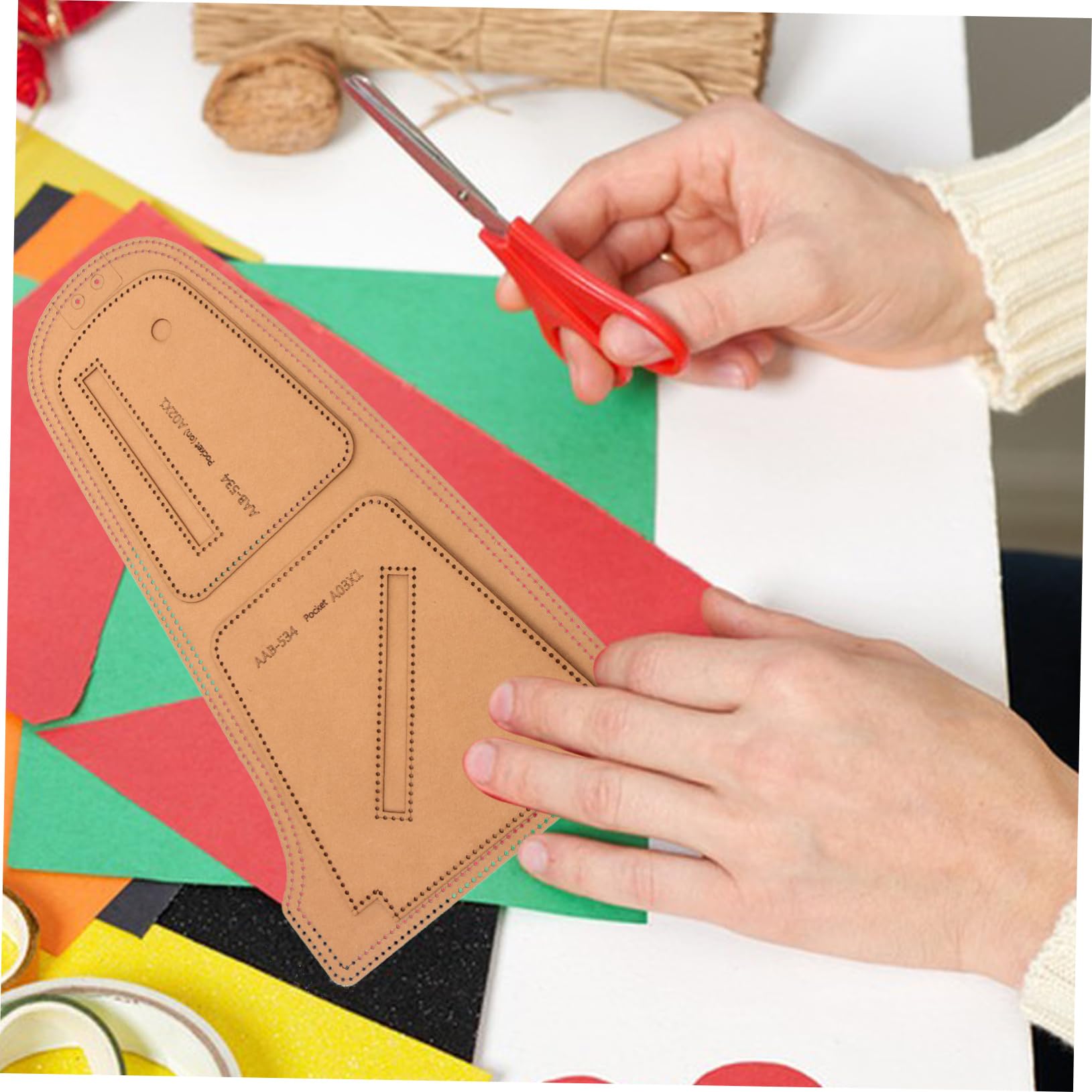 Housoutil 3 Juegos Plantillas de Elaboración de Bolsas Plantillas Mochilas y Bandoleras Diy Cartón