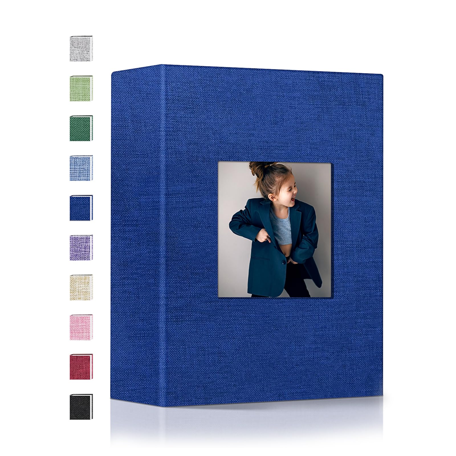 popotop Photo Album 4x6-100 Photos Photo Books with 100 Vertical Pockets,Linen Cover Albums for Family Wedding Anniversary Baby Vacation Pictures