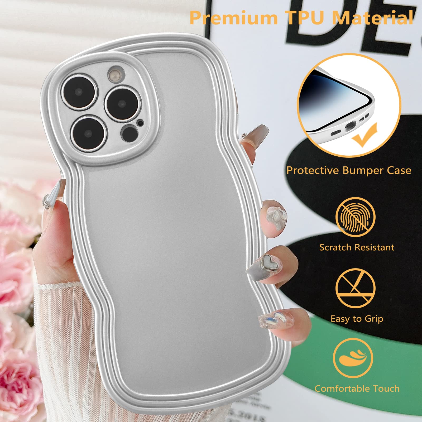 XIZYO - Funda Para IPhone 14 Pro, Bonita Funda Transparente