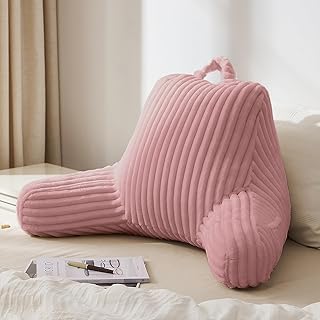 Blissful Diary Reading Pillow for Sitting in Bed, Flannel Back Pillow Be...