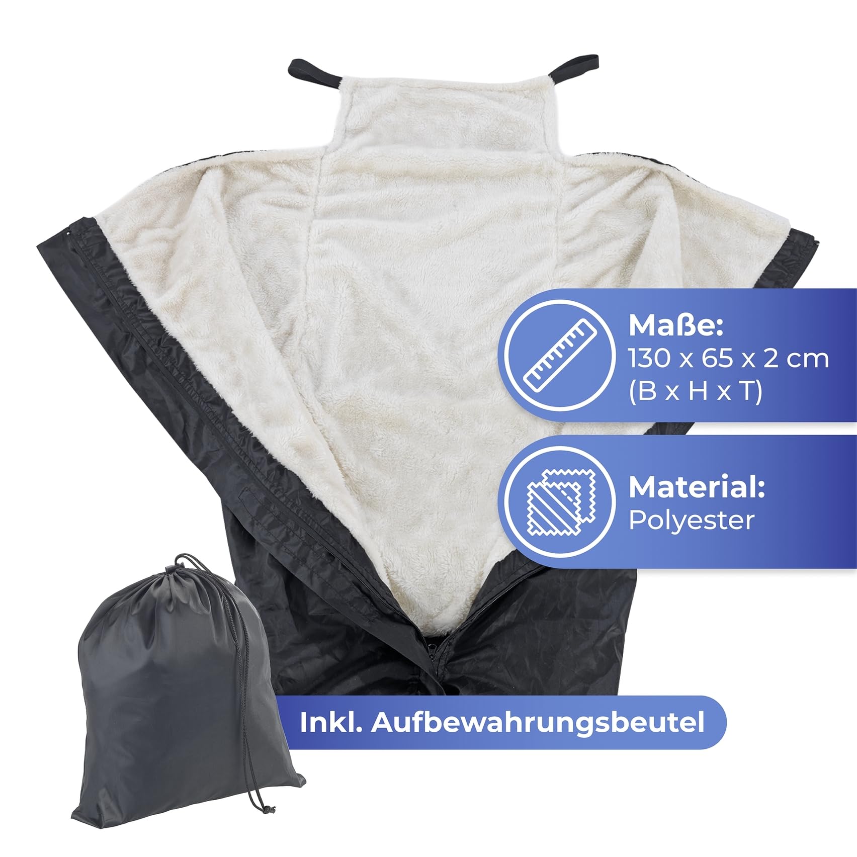 Borsa termica per sedie a rotelle, impermeabile e antivento, protezione contro il freddo, l'umidità e lo sporco, poliestere, lunghezza 130 cm