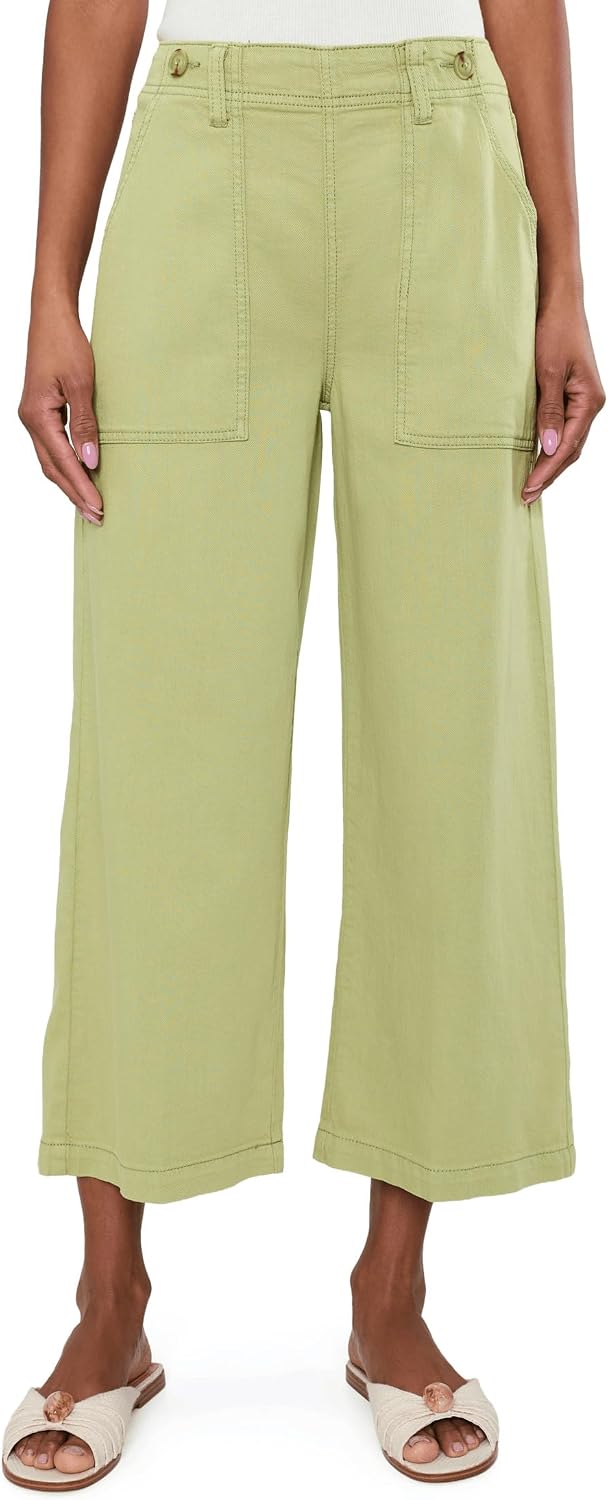 Liverpool Los Angeles Mid-Rise Utility Crop Wide Leg Pants 25in Inseam