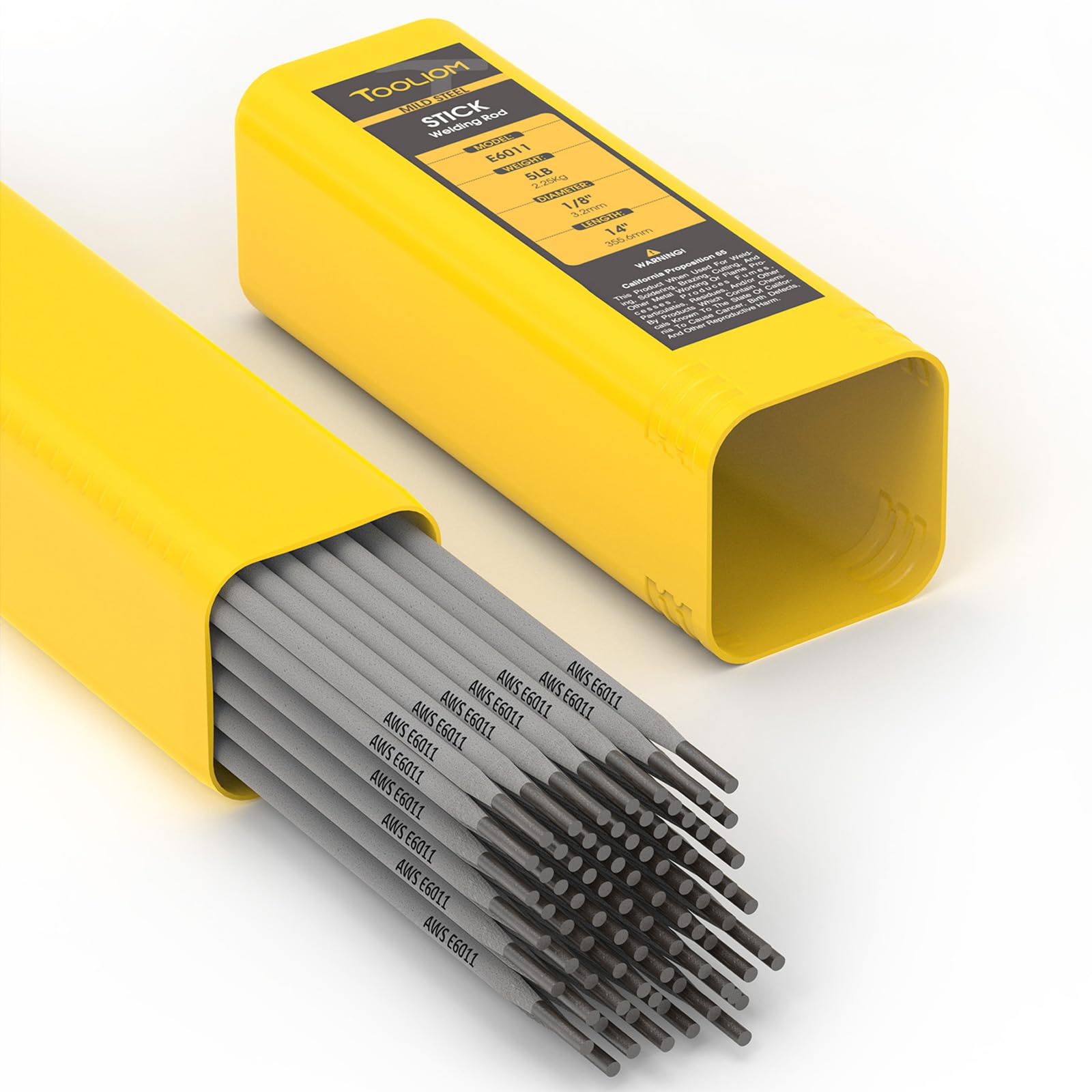 TOOLIOM E6011 Welding Rod Carbon Steel Stick Electrodes, 1/8" 5LB