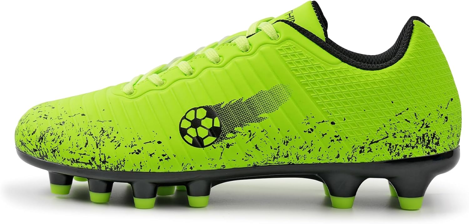 Kids & Youth Soccer Cleats for Girls & Boys – Firm Ground Football Shoes with Durable Long Studs for littls/Big Kids - Image 4
