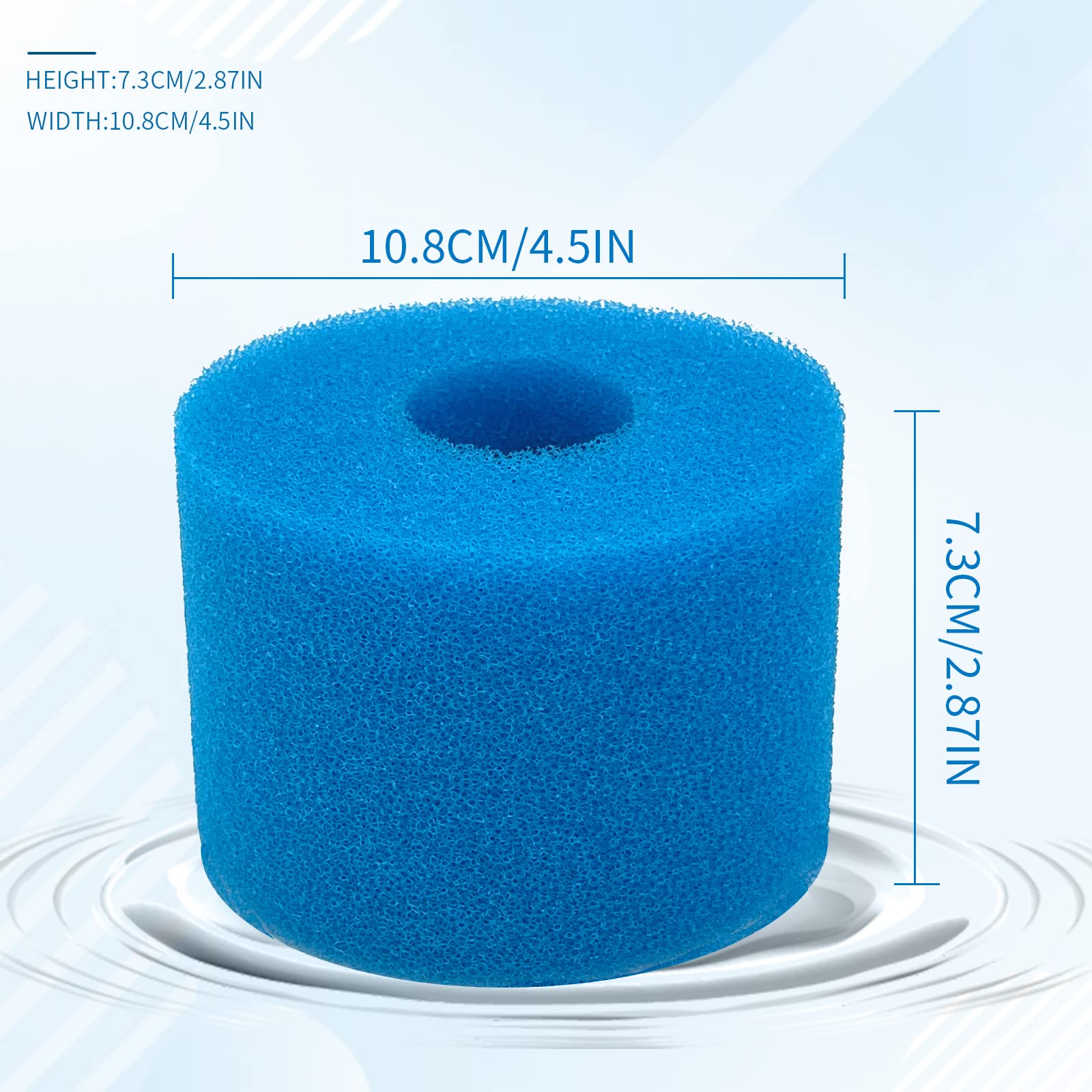 Filtre Spa Type S1 Pour Intex 29001 E Spa,Éponge Filtrante Type S1