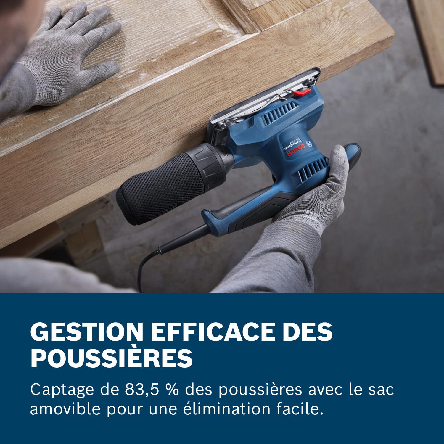 Bosch Professional Ponceuse vibrante filaire GSS 20-18 A (inclus sac à poussières, plaque de perforation)