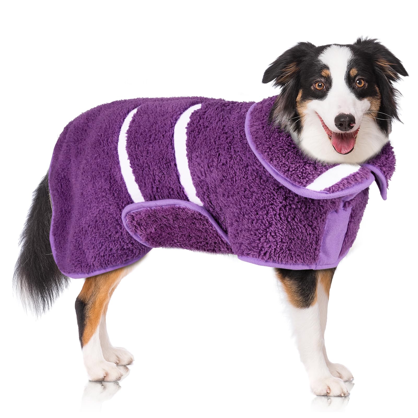Dog Bathrobe Super Absorbent Dog Towels Large Quick Drying Robes for After Bath Soft Adjustable Warm Keeping Dogs Towel(S-XXL) โ image 1